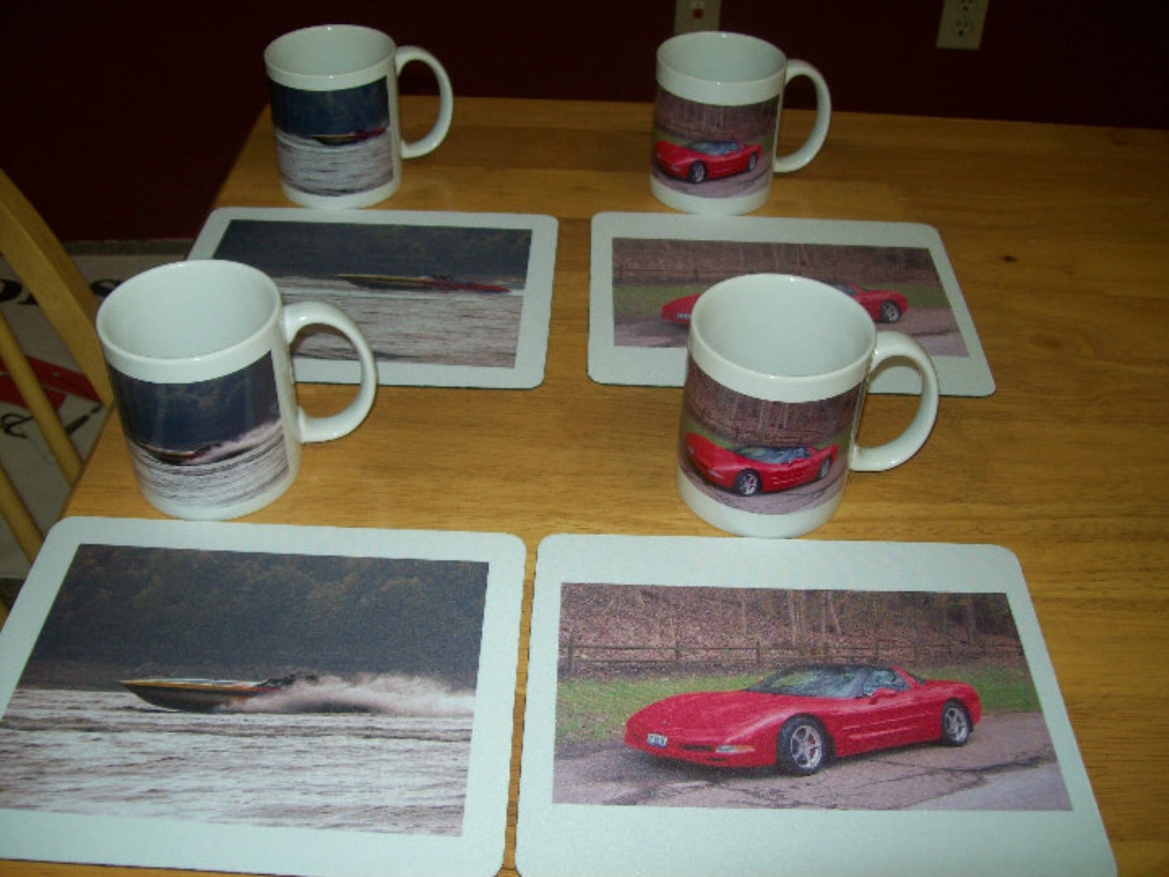 coffee mugs and mousepads made with sublimation printing